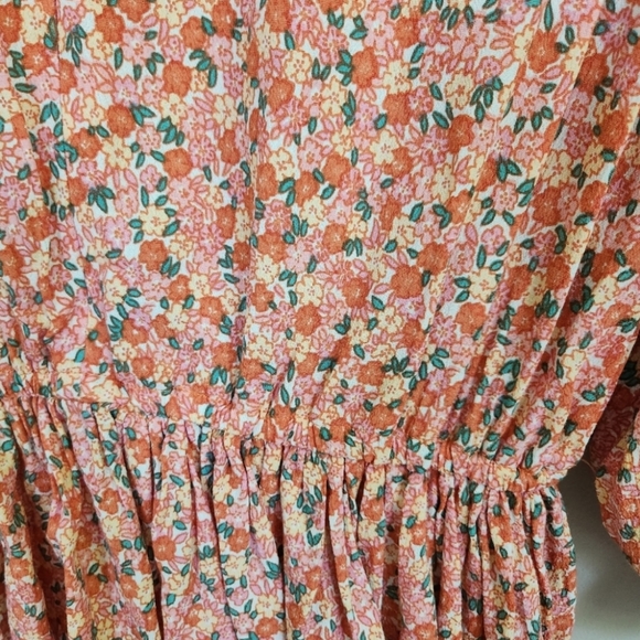 Faithfull The Brand Caleta Mathiola Floral Peplum Blouse top elastic waist 2 - Picture 8 of 12